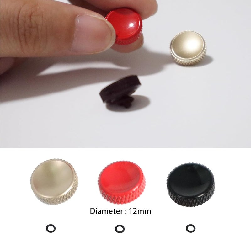 DJDIRY 3 Pack Camera Shutter Button with Rubber O-Ring, Concave Shutter Release Button Compatible with Fujifilm, Hasselblad, Rolleiflex, Nikon - Image 2